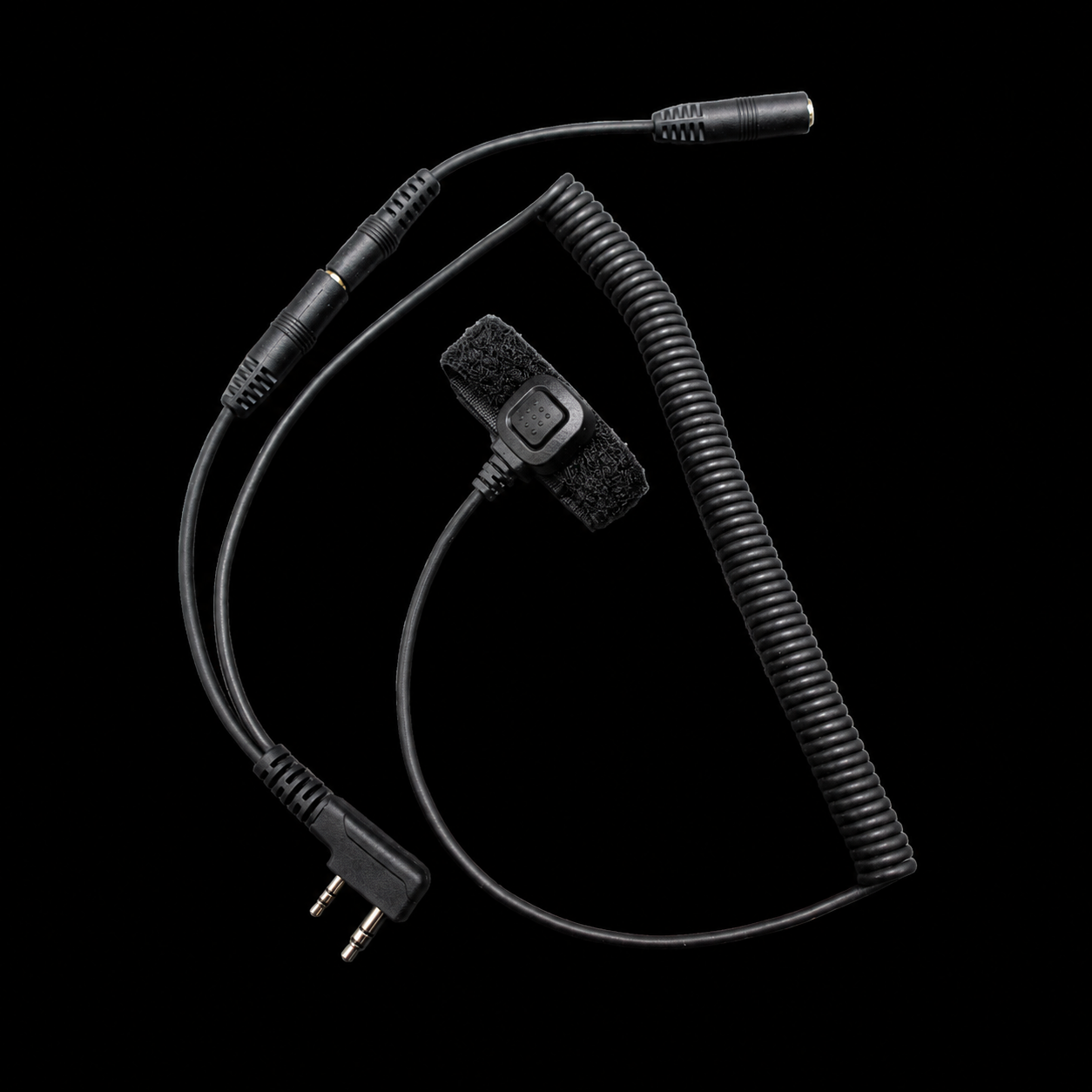 BTECH 2 Pin (K1 Connector) to 3.5MM Adapter with Push-to-Talk Button